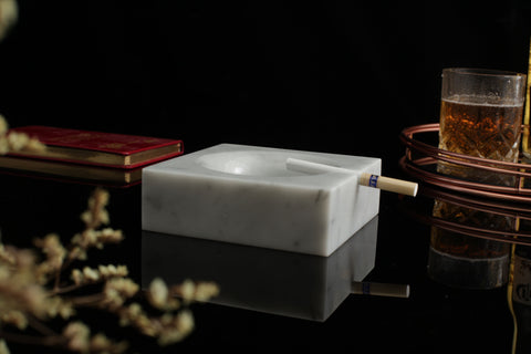 CIKURA ASHTRAY - CARARRA MARBLE