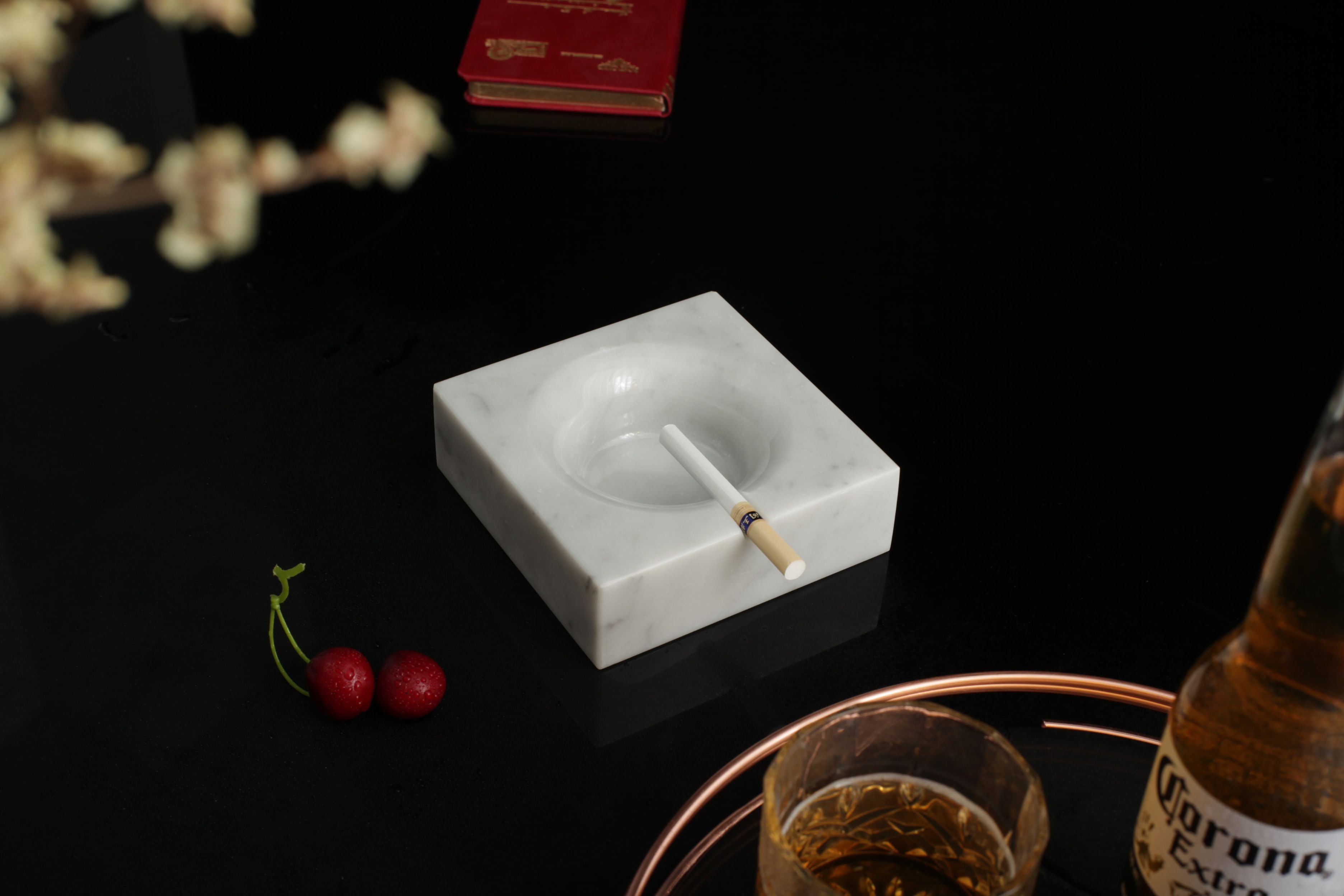 CIKURA ASHTRAY - CARARRA MARBLE