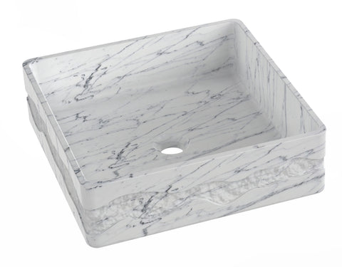 SIYA RECTANGULAR VESSEL SINK - CARARRA MARBLE