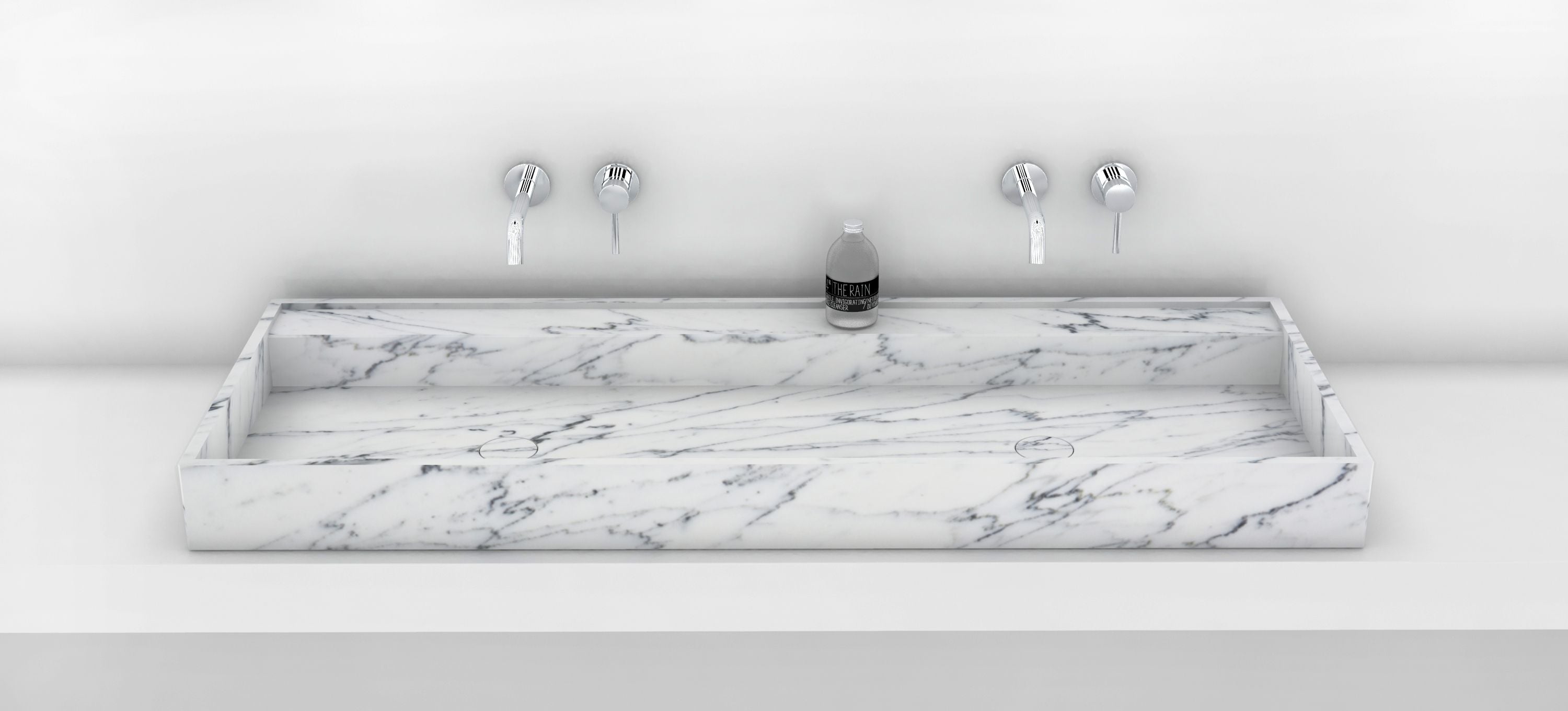 TAHIRA TROUGH SINK - CARARRA MARBLE