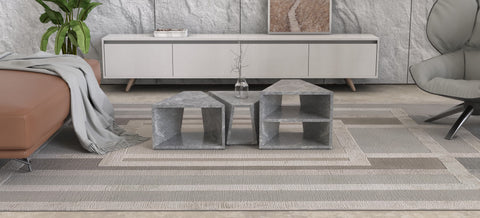 AEGIR CARVED COFFEE TABLE - TERISTA MARBLE