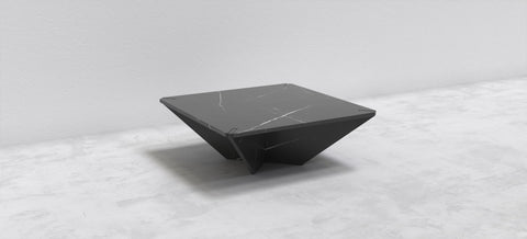 ARES CARVED COFFEE TABLE  - NERO MARQUINA MARBLE