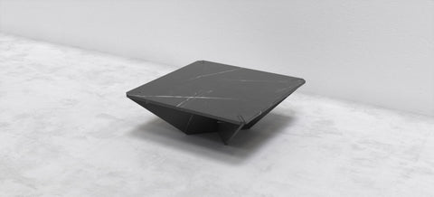 ARES CARVED COFFEE TABLE  - NERO MARQUINA MARBLE