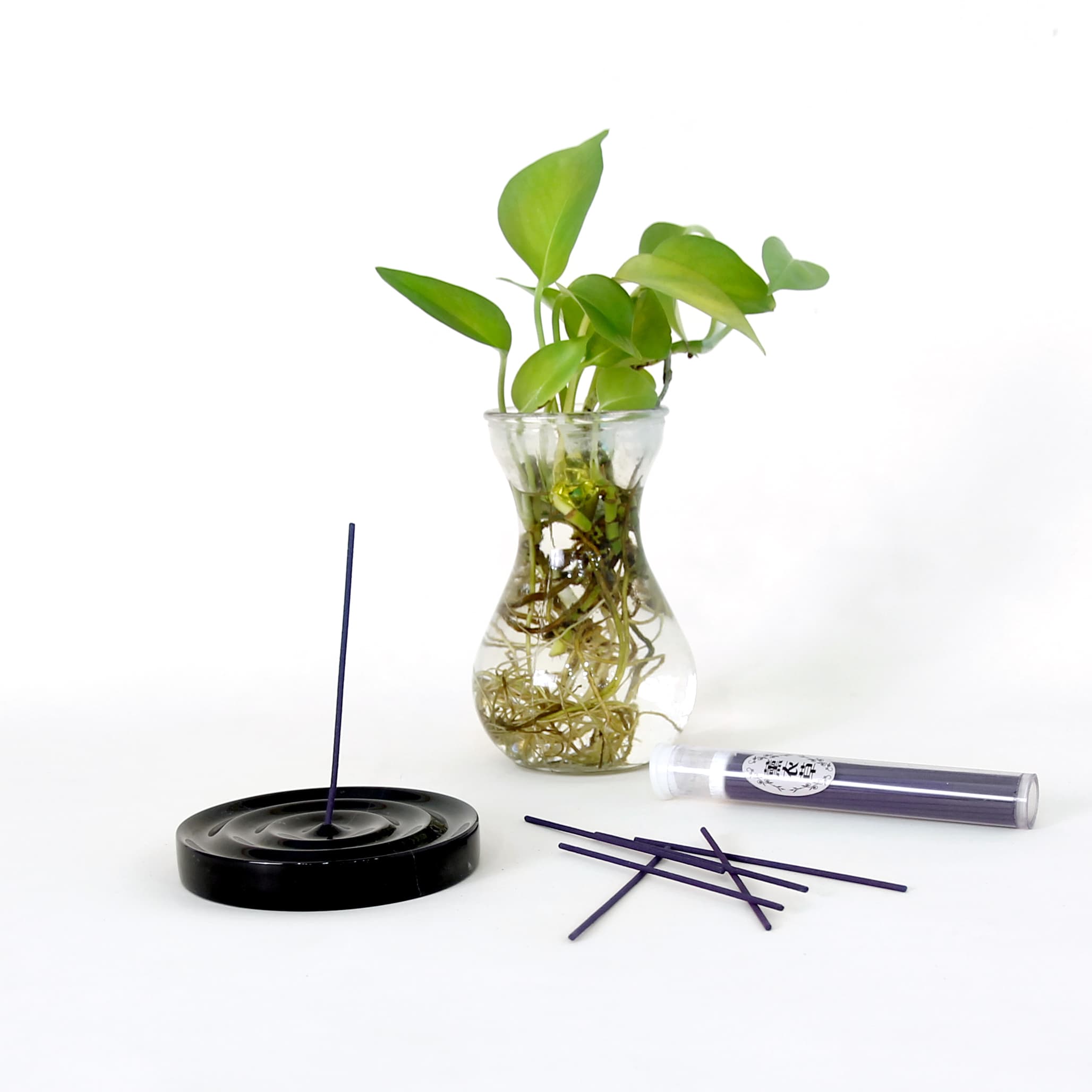 HALO INCENSE STICK HOLDER - NERO MARQUINA MARBLE