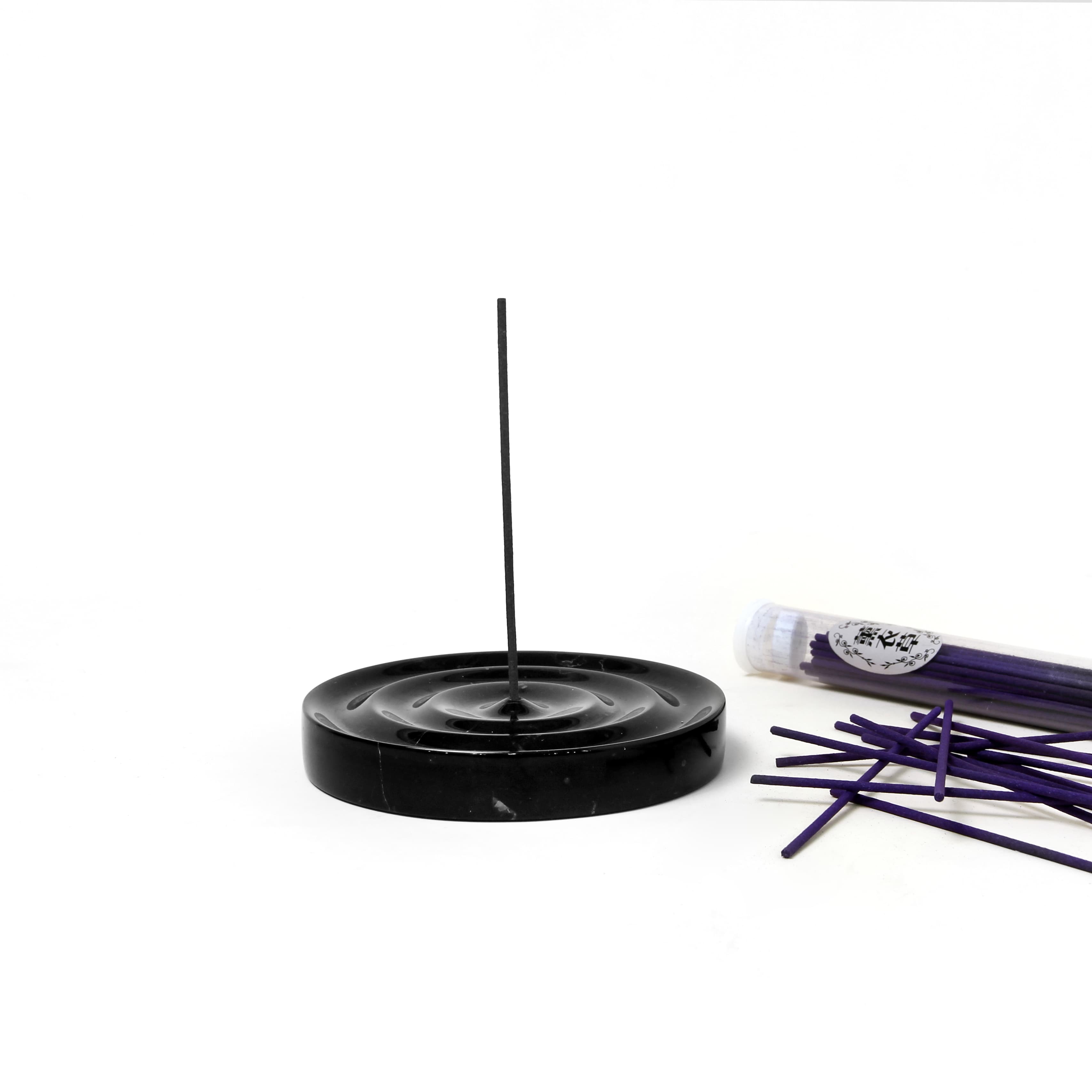 HALO INCENSE STICK HOLDER - NERO MARQUINA MARBLE