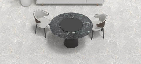 APOLLO CARVED DINING TABLE - VERDERIO MARBLE