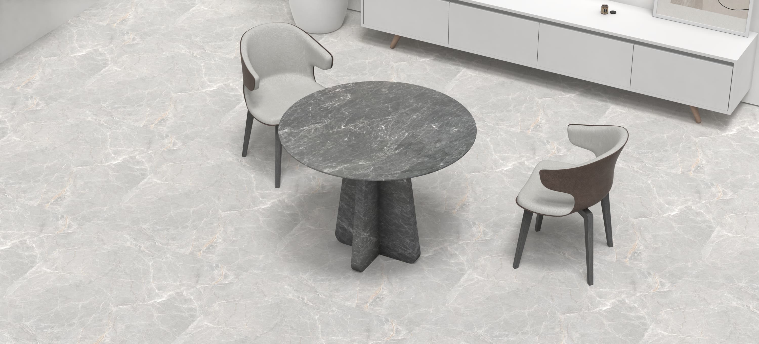 ARTEMIS CARVED DINING TABLE - TERISTA MARBLE